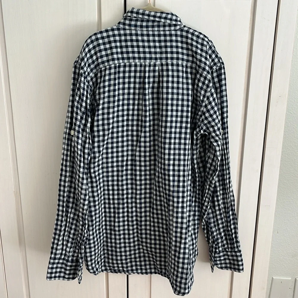 Like-new GAP Kids boys gingham plaid check button down shirt